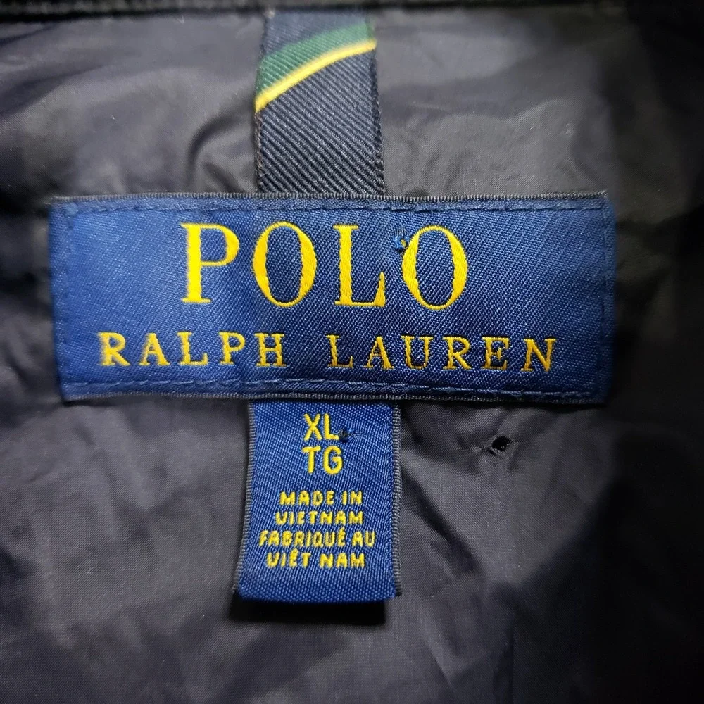 Polo Ralph Lauren Harrington Jacket Mens XL Black Full Zip Bi-Swing Windbreaker